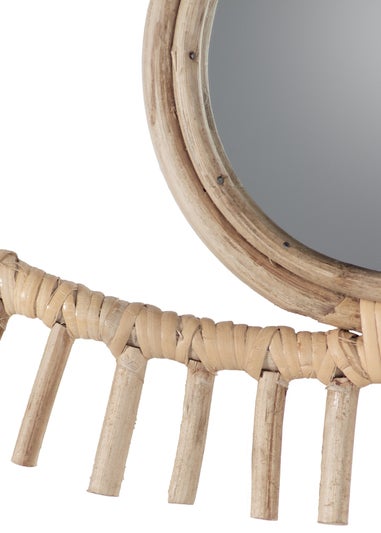 Ouko Smalley Rattan Eyeshaped Wall Mirror (45 x 33 x 2cm)