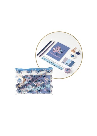Disney Pink Stitch Back to School Backpack and Stationary Set