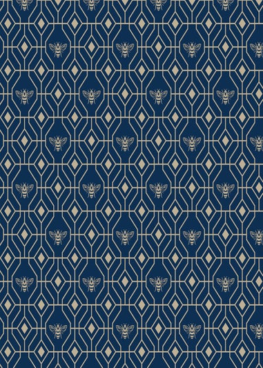 furn. Bee Deco Geometric Wallpaper (53 x 1050cm)