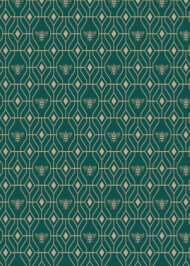 furn. Bee Deco Geometric Wallpaper (53 x 1050cm)