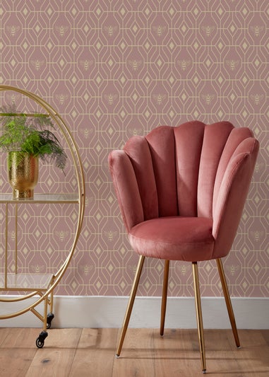 furn. Bee Deco Geometric Wallpaper (53 x 1050cm)