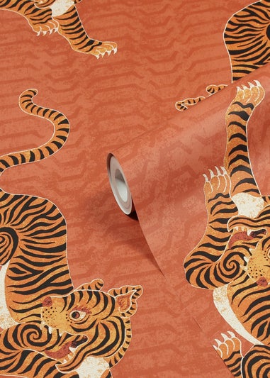 furn. Tibetan Tiger Exotic Wallpaper (53 x 1050cm)
