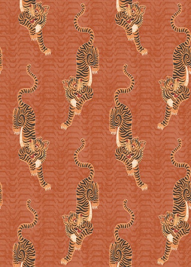 furn. Tibetan Tiger Exotic Wallpaper (53 x 1050cm)