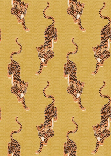 furn. Tibetan Tiger Exotic Wallpaper (53 x 1050cm)