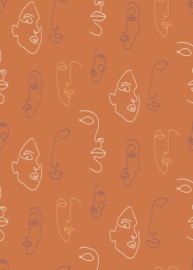 furn. Kindred Abstract Face Wallpaper (53 x 1050cm)