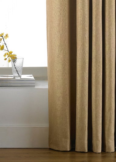 Paoletti Atlantic Twill Woven Eyelet Curtains