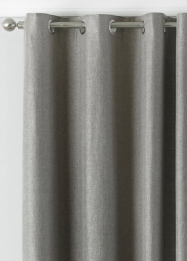 Paoletti Atlantic Twill Woven Eyelet Curtains