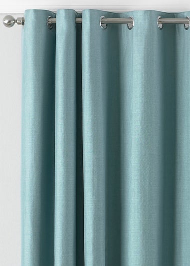 Paoletti Atlantic Twill Woven Eyelet Curtains