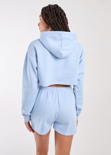 Pink Vanilla Blue Houston Cropped Hoodie