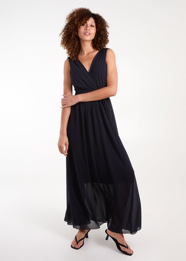 Blue Vanilla Navy Maxi Crossover Dress