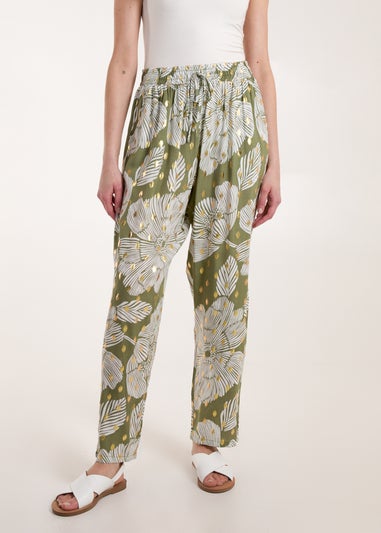 Blue Vanilla Green Printed Trousers