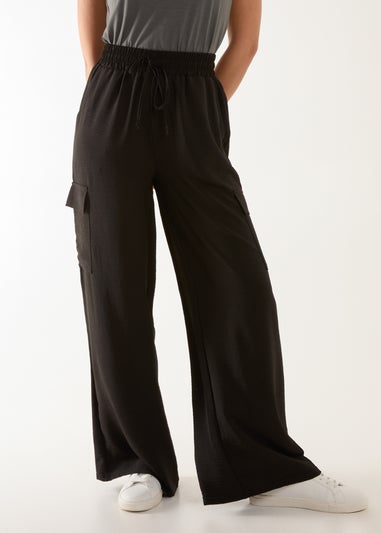 Blue Vanilla Black Wide Leg Combat Trousers