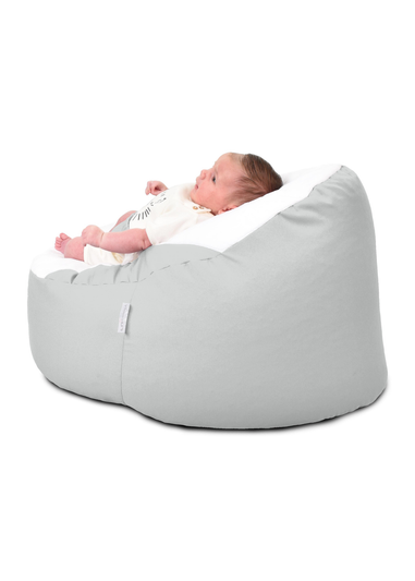 rucomfy Cotton Gaga Platinum Grey Baby Beanbag