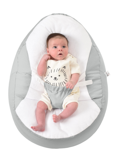 rucomfy Cotton Gaga Platinum Grey Baby Beanbag