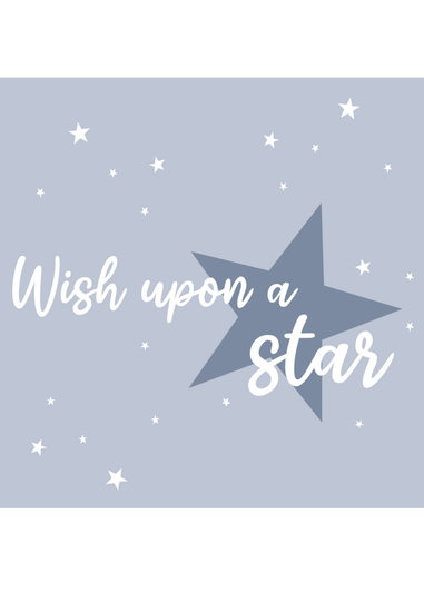 rucomfy Printed Wish Upon A Star Blue Baby Beanbag