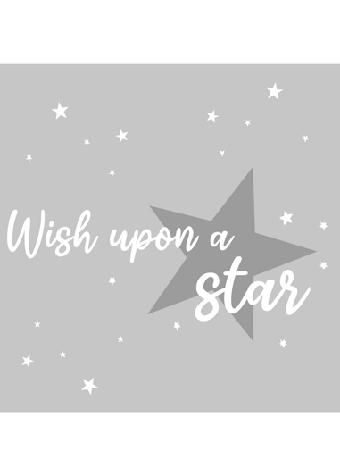 rucomfy Printed Wish Upon A Star Grey Baby Beanbag