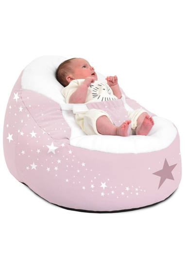 rucomfy Printed Wish Upon A Star Pink Baby Beanbag