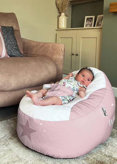 rucomfy Printed Wish Upon A Star Pink Baby Beanbag