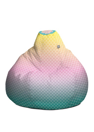 rucomfy Printed Extra Large Classic Mermaid Ombre Beanbag