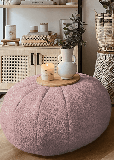 rucomfy Snug Pouffe Dusty Pink Beanbag