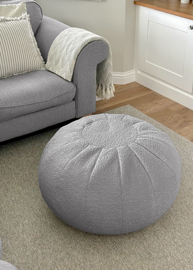 rucomfy Snug Pouffe Grey Beanbag