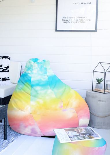 rucomfy Printed Extra Large Classic Tye Dye Beanbag