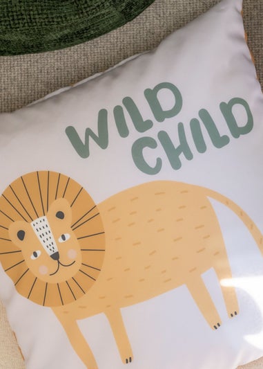 rucomfy Printed Kids Floor Cushion Safari Lion Beanbag