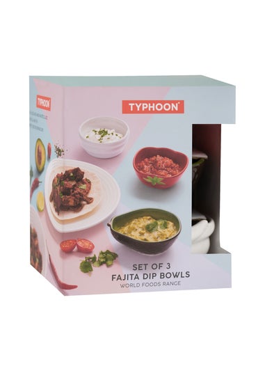 Typhoon World Foods Set of 3 Fajita Bowls