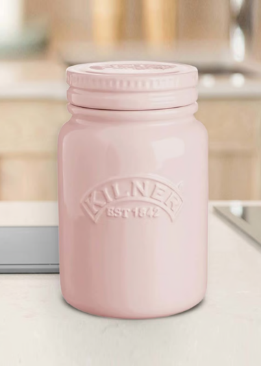 Kilner Set of 3 Ceramic Storage Jars Dusky Pink