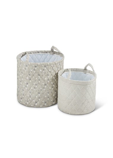 Ickle Bubba Light Grey Storage Baskets Cosmic Aura 2 Pack