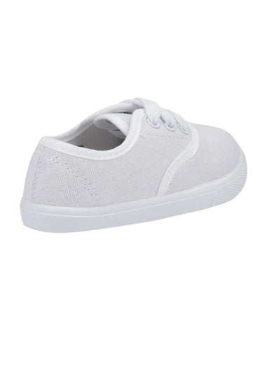 Mirak Kids White Lace-Up Plimsolls / Gym Trainers (Younger 6 - Older 2)