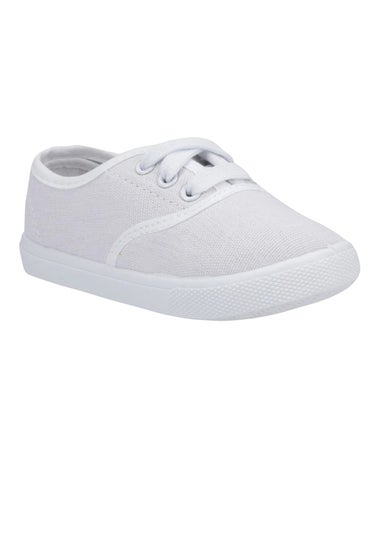 Mirak Kids White Lace-Up Plimsolls / Gym Trainers (Younger 6 - Older 2)