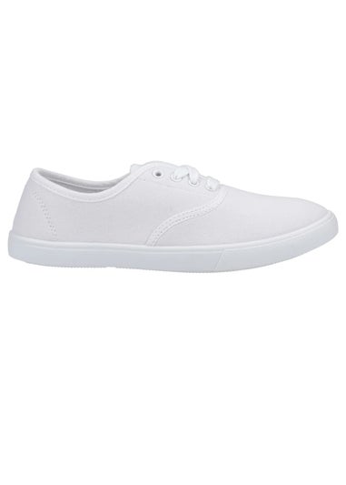 Mirak Kids White Lace-Up Plimsolls / Gym Trainers (Older 3-5)