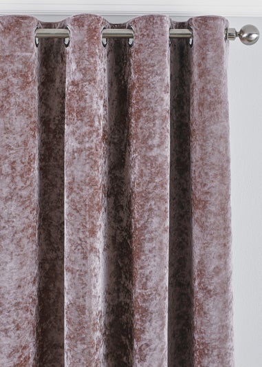 Paoletti Verona Crushed Velvet Eyelet Curtains