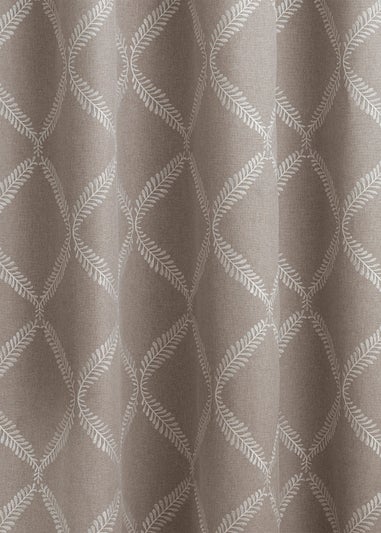 Paoletti Olivia Lattice Embroidery Pencil Pleat Curtains