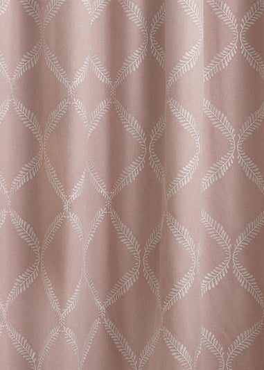 Paoletti Olivia Lattice Embroidery Pencil Pleat Curtains