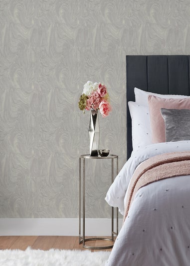 Paoletti Marble Textured Vinyl Wallpaper (53 x 1050cm)