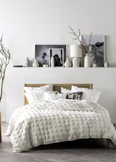 Linen House Haze Polka Tufted Duvet Cover Set