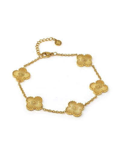 Say It With Metallic Gold Luck Chain Bracelet