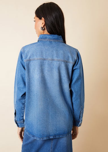 Threadbare Blue Shell Denim Shacket