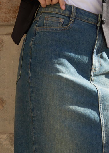 Threadbare Denim Blue Antwerp Denim Maxi Skirt