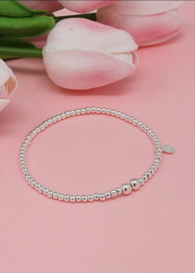 Say It With Silver Mini Junior Ball Bracelet