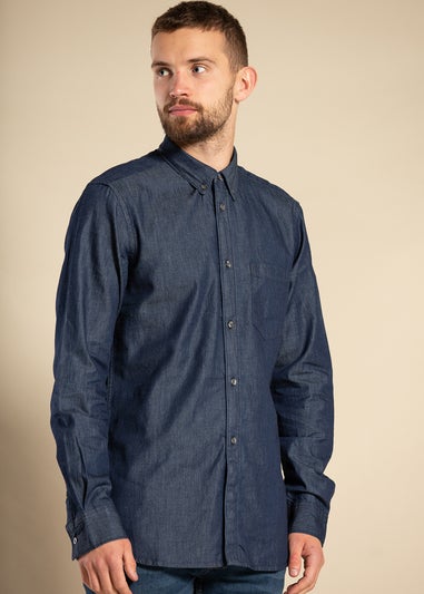 French Connection Blue Denim Long Sleeve Shirt