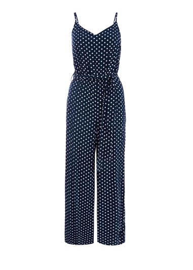 Quiz Navy Polka Dot Palazzo Jumpsuit