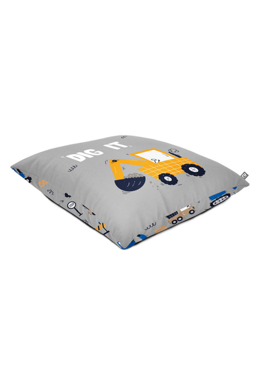 rucomfy Printed Floor Cushion Dig-It Grey Beanbag