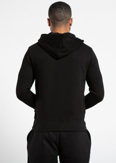 French Connection Black Cotton Blend Hoody