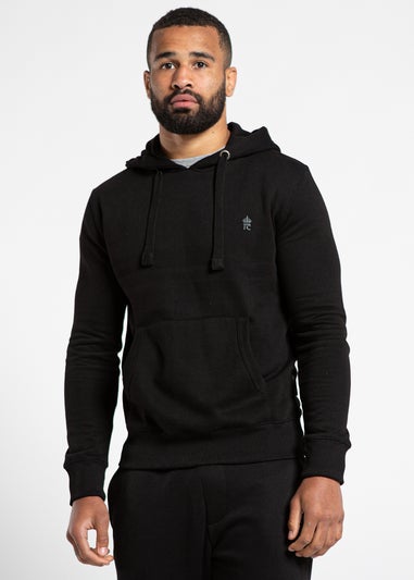 French Connection Black Cotton Blend Hoody - Matalan