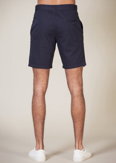 French Connection White/Navy Cotton Chino Shorts 2 Pack