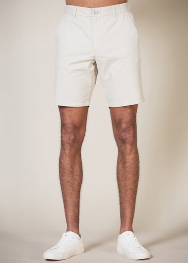 French Connection White/Navy Cotton Chino Shorts 2 Pack