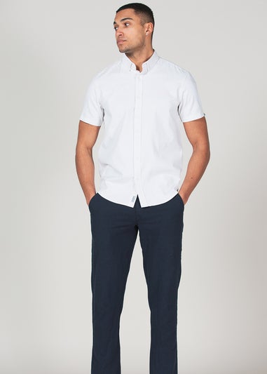 Tokyo Laundry White Cotton Short Sleeve Button-Down Shirt